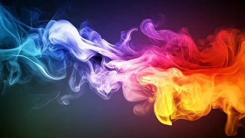Colorful whispering clouds of swirling digital smoke.
