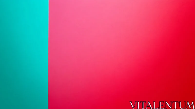 Duotone vertical split with teal and magenta fields.