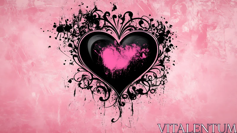 Graffiti Heart with Ornate Flourish Comes Alive