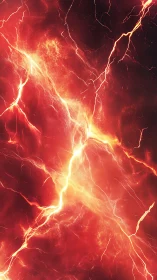 Luminous Lightning Network Against Deep Crimson Background