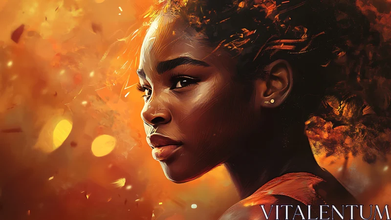 Volumetric portrait in ember-lit chromatic turbulence.