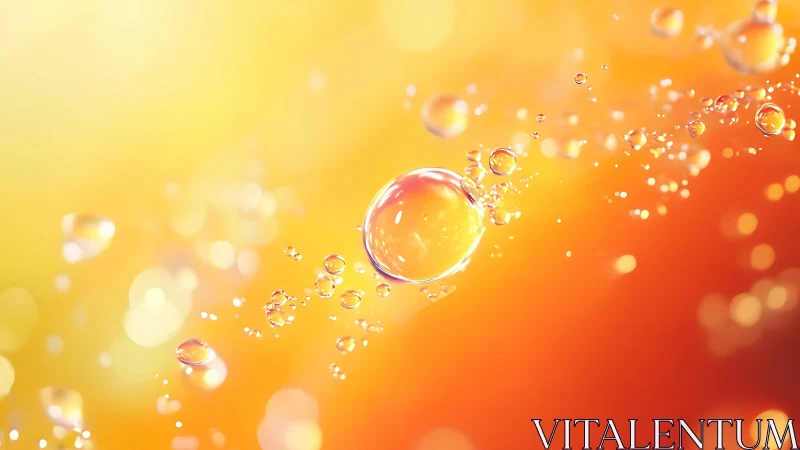 Sunlit droplets drift like tiny planets through molten dawn