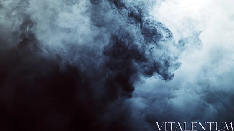 Monochrome vapor cloud in high-contrast abstract composition.