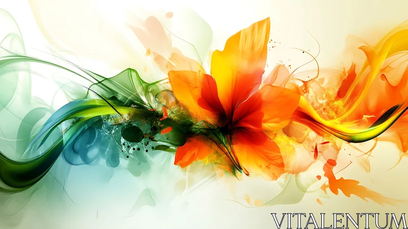 Vibrant abstract flower energy with swirling color waves.