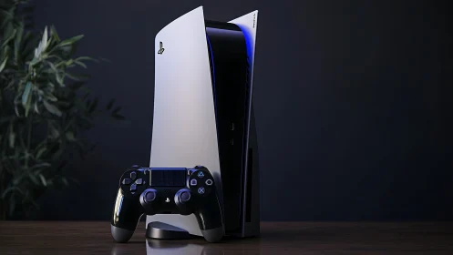 PlayStation 5 Console with DualSense Controller Studio Setup.