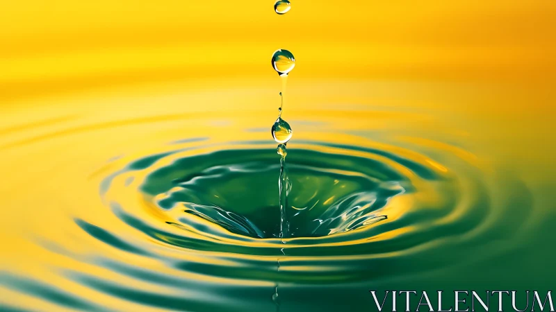 Hydrodynamic droplet impact captured in high-speed macro detail.