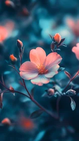 Delicate Blooms Glowing in Twilight Wonder.