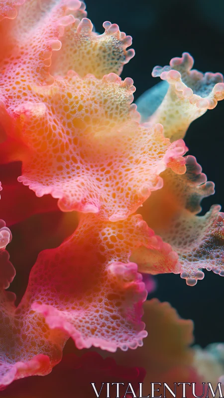 Macro view of textured coral-like organic surface structure.
