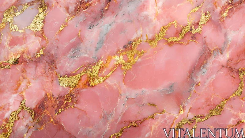 Elegant pink marble texture with gold veins, luxurious abstract style.