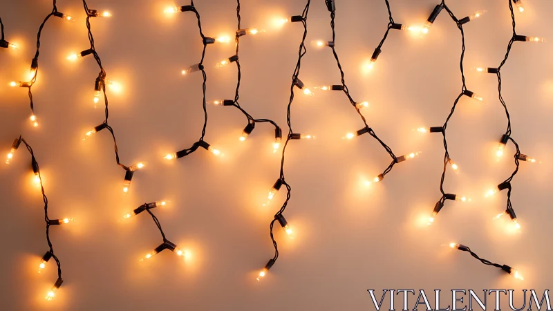 Soft golden fairy lights creating a cozy, twinkling glow.