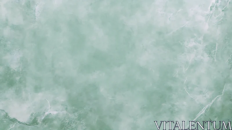 Mint-green mineral surface with diffuse veining topology.