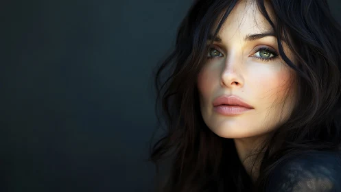 High-resolution photorealistic close-up portrait with soft bokeh