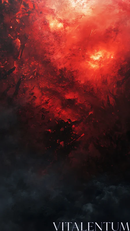 Inferno Nebula: Cosmic Fire Cloud Explosion Concept