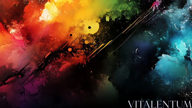 Color storms across a cosmic night of drifting light.