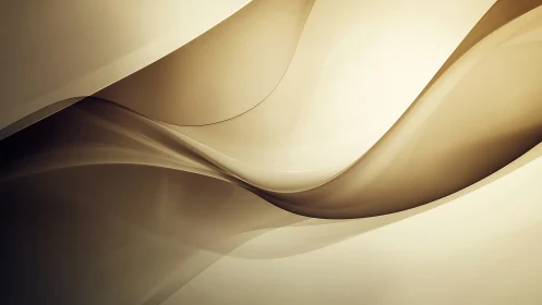 Golden translucent waves flowing across soft light field.