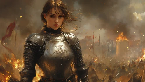 Steel-clad heroine steadies the chaos of a burning siege