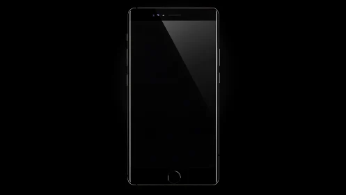 Mobile Device Wireframe Against Dark Background.