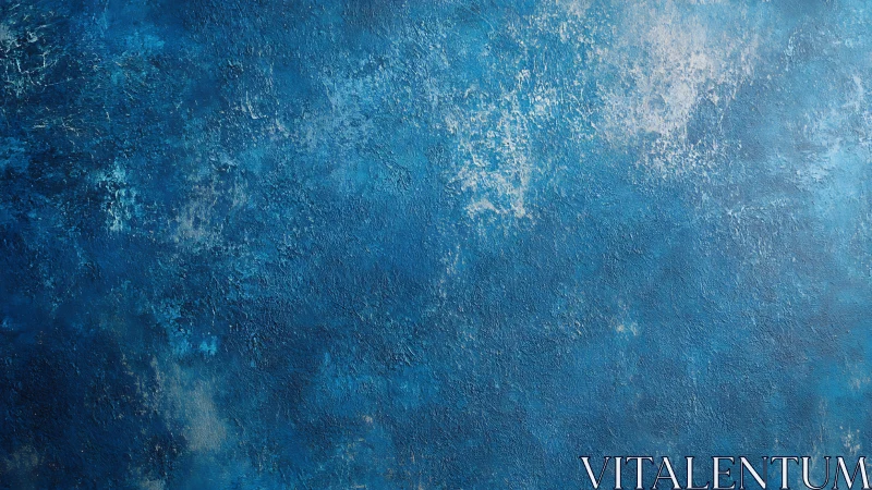 Deep textured blue abstract wall evokes calm ocean depth