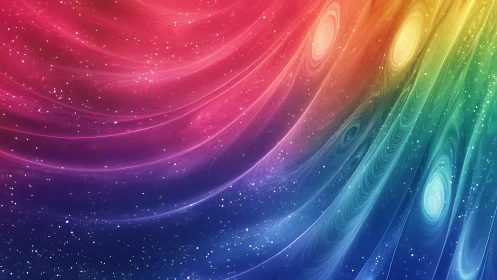 Chromatic vortex filaments in a curvilinear nebular spectrum.