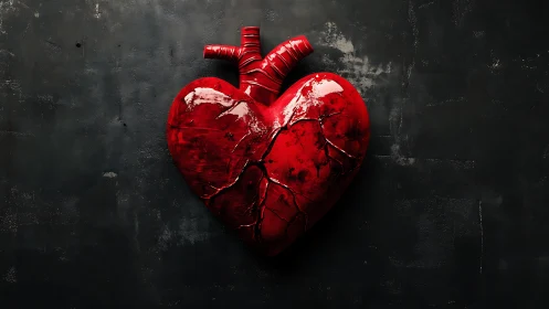 A Powerful Red Heart Symbolizes Strength and Resilience