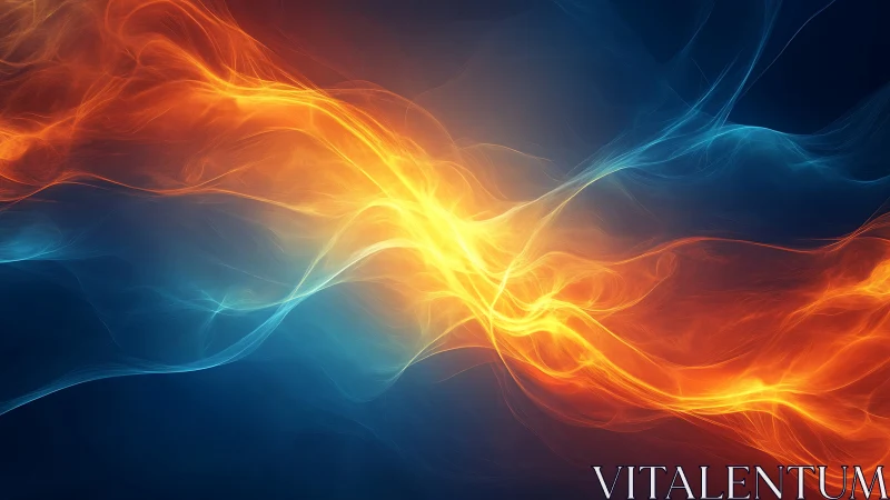 Fire and ice engage in luminous dance across void