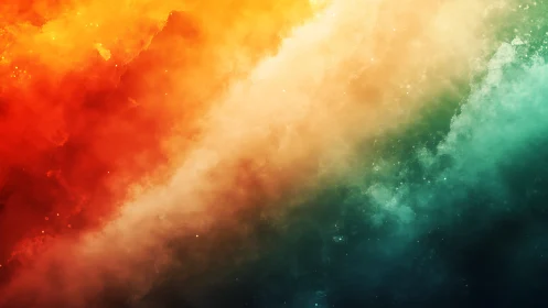 Diagonal gradient nebula cloud in warm and cool tones.