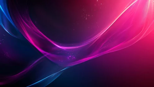 Neon magenta light trails over deep blue cosmic gradient