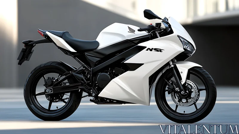 Sleek white sport motorcycle promises agile city rides