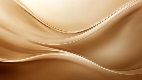 Elegant flowing waves in smooth golden abstract style background.