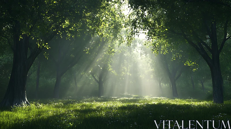 Cathedral of Verdant Silence Where Sunlight Whispers Through Ancient Guardians