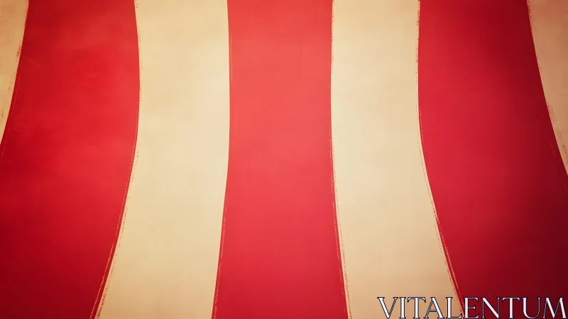 Vintage Red and Cream Striped Pattern with Retro Texture.