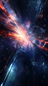 Stellar corridor opening into radiant cosmic singularity.