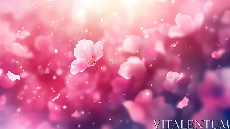 Petals Adrift: Cherry Blossom Dreams in Motion.