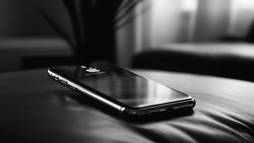 Monochromatic Mobile Device Study: Metallic Form in Architectural Void.