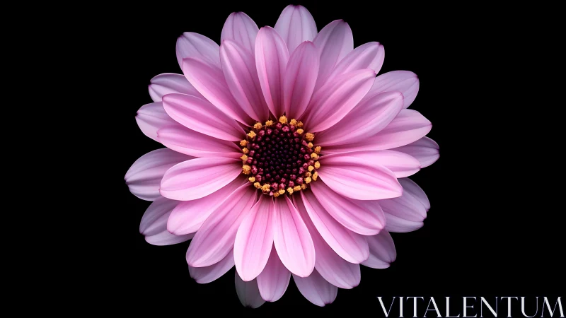 Pink Daisy with Golden Heart Blooming Beautifully.