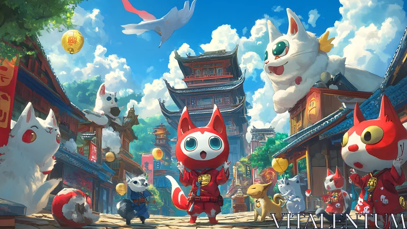 Spirited Companions Celebrate in an Enchanted Eastern Arcade.