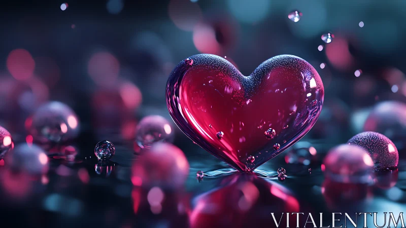 Translucent Heart Shape with Spherical Elements