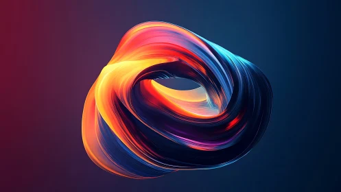 Toroidal luminous ribbon structure on dark gradient field.