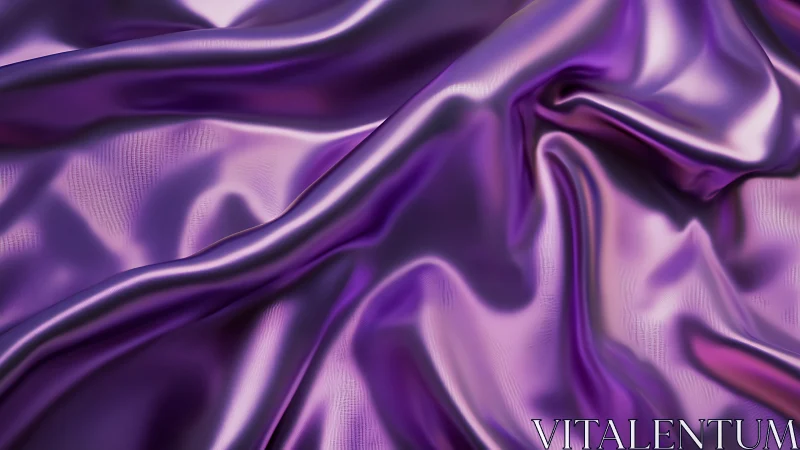 Shimmering violet satin folds flow in soft liquid waves.
