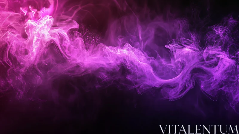 Vibrant purple smoke waves on dark gradient background.