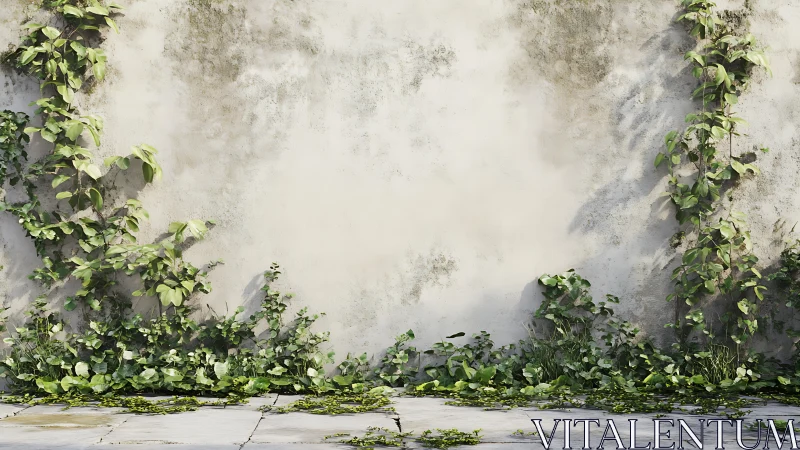 Quiet garden wall where patient ivy rehearses its climb.