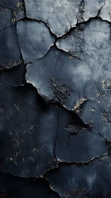 Midnight stone fractures with molten glints of hidden fire.