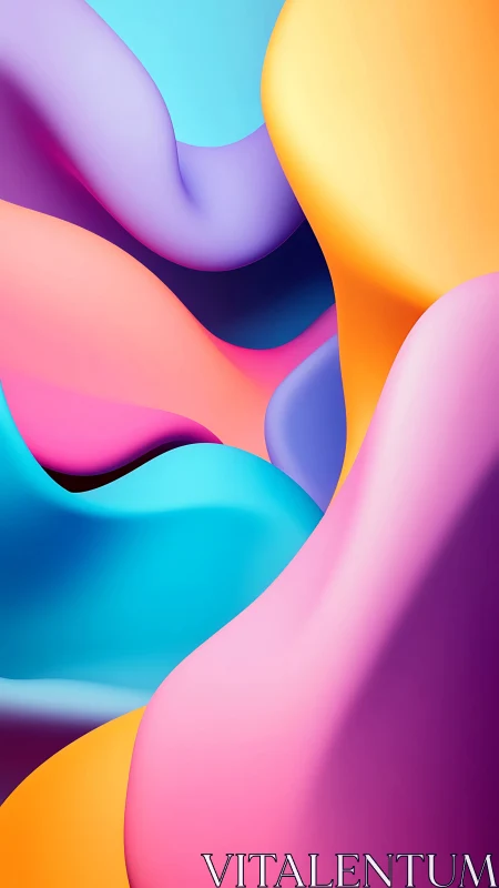 Velvet neon dunes swirling in a playful chromatic cascade.