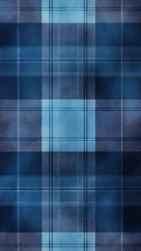 Blue tartan plaid pattern with layered translucent stripes.
