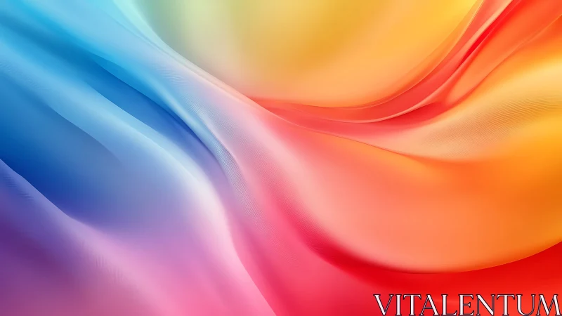 Soft rainbow waves flowing in gentle colorful harmony.