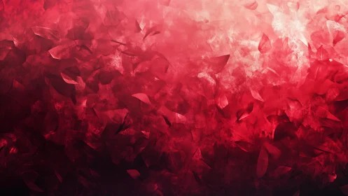 Crimson gradient abstract petals with layered soft brush texture