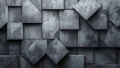Quiet metallic tiles create a calm geometric rhythm on screen