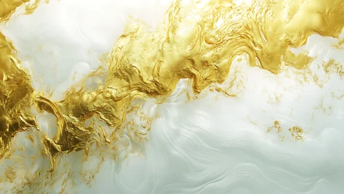 Liquid gold river glides over whispering white currents