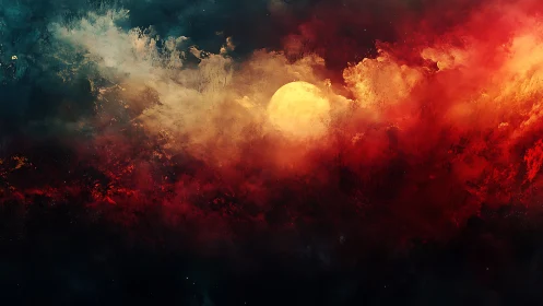 Celestial Body with Atmospheric Cloud Formations.