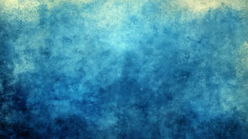 Textured blue atmospheric gradient abstract digital painting.
